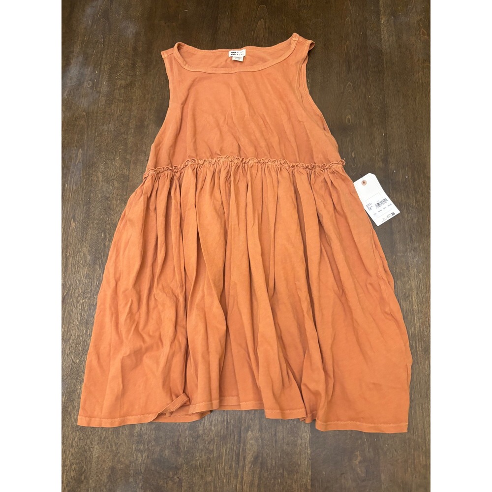 Billabong Seaside Dress Orange Terracotta Ruffle Empire Waist Mini ABJKD00233 S